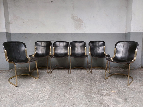 Image 1 of 6X Willy rizzo für cidue Esszimmerstuhl