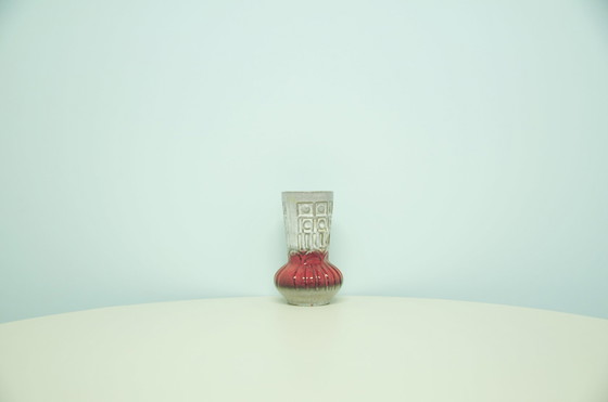 Image 1 of grau-rote westdeutsche Vase Carstens
