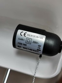 Bankerlampe, chromweißer Glasschirm
