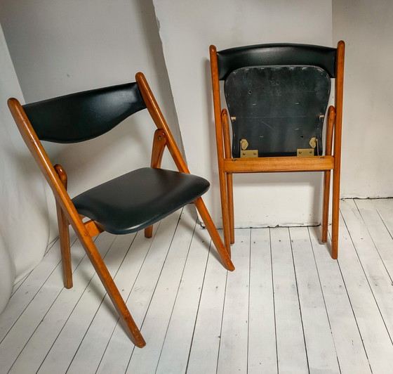 Image 1 of 6x Mid Century Design Klappstühle "Compass", Klapstoelen