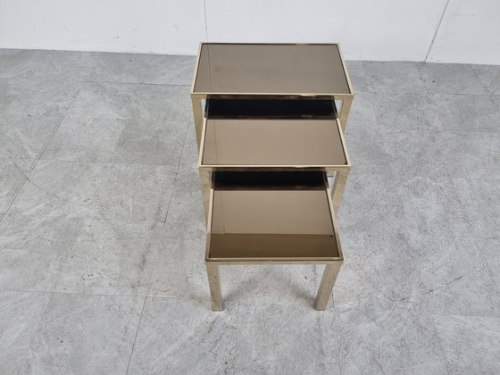 Image 1 of Vintage Satztische aus Messing