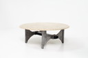 Brutalist Couchtisch aus Travertin