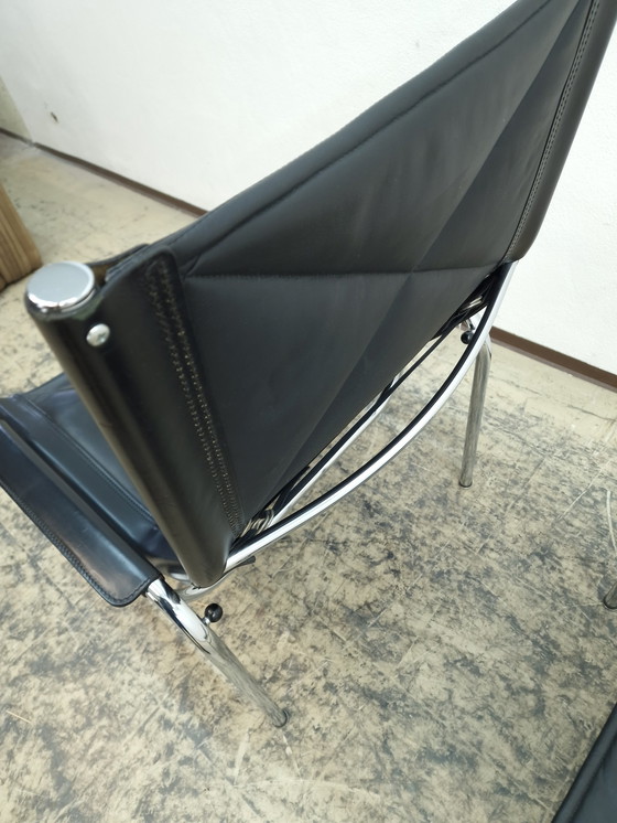 Image 1 of Strässle Hans Eichenberger Designersessel mit Hocker Ledersessel Chair 