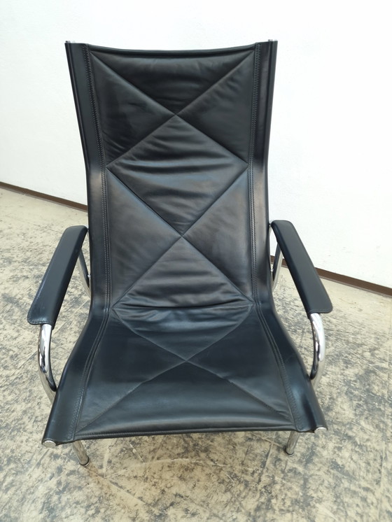 Image 1 of Strässle Hans Eichenberger Designersessel mit Hocker Ledersessel Chair 