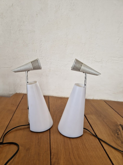 2x Nemo Cassina Iota Tischleuchte von Hikaru Mori