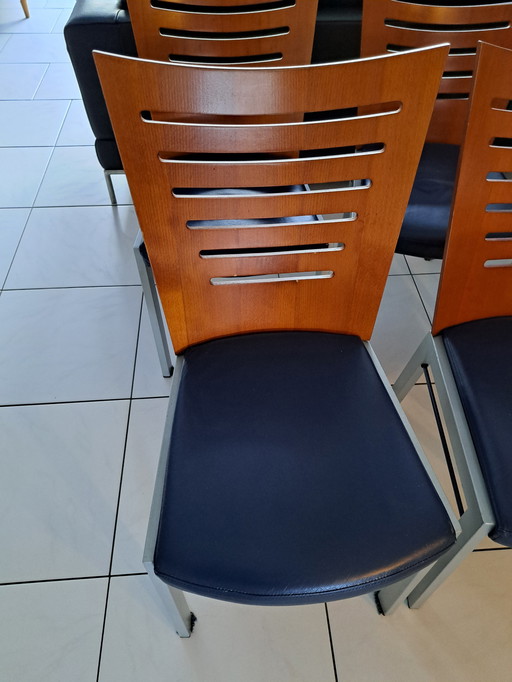 6x Saba Esszimmerstühle entworfen von Gerrit ten Hoor