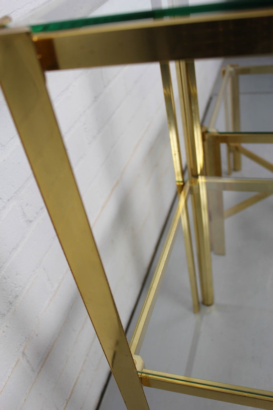 Image 1 of 2x Beistelltische im Hollywood Regency Stil