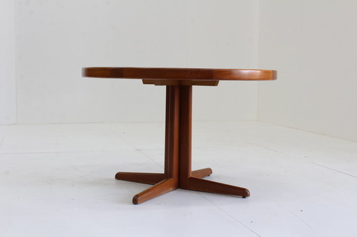 Vintage dänischer runder ausziehbarer Esstisch