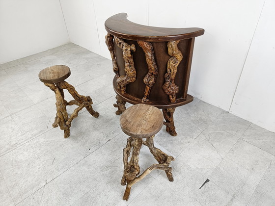 Image 1 of Vintage Bar aus Weinholz, 1950er Jahre