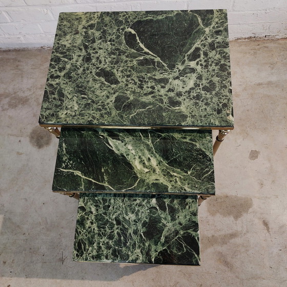 Image 1 of 3x Hollywood Regency Satztische