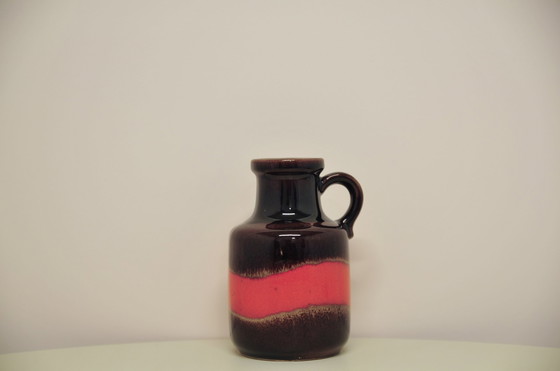 Image 1 of Braune und rote Wirbel-Westdeutschland-Krugvase