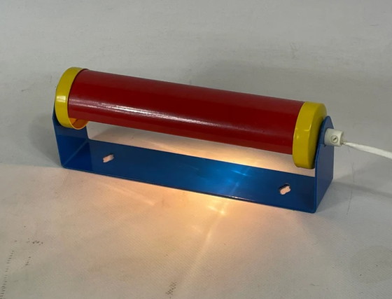 Image 1 of Vintage Lampe - Memphis-Stil - Nachttisch- / Wandlampe