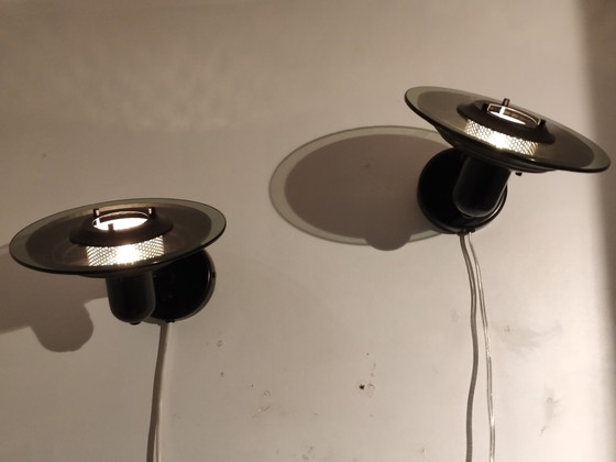 Image 1 of 2x Steinhauer Space Age Wandleuchte UFO