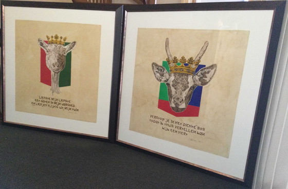 Image 1 of Els Maasson - Königliche Grazer | Folge von 4 Farbradierungen