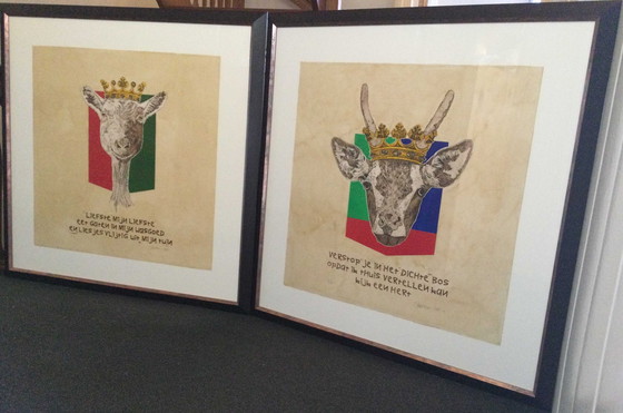 Image 1 of Els Maasson - Königliche Grazer | Folge von 4 Farbradierungen