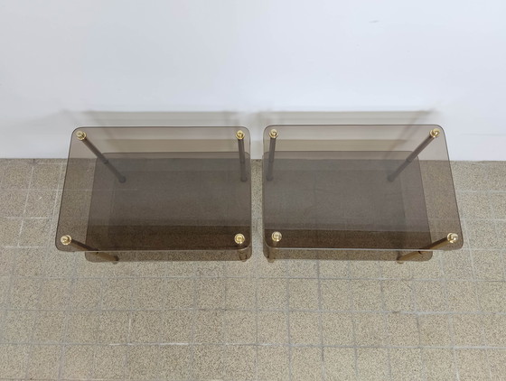 Image 1 of 2x Hollywood Regency Beistelltische oder Nachttische