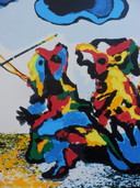 Karel Appel - Der Zauberer - Farbsiebdruck - handsigniert