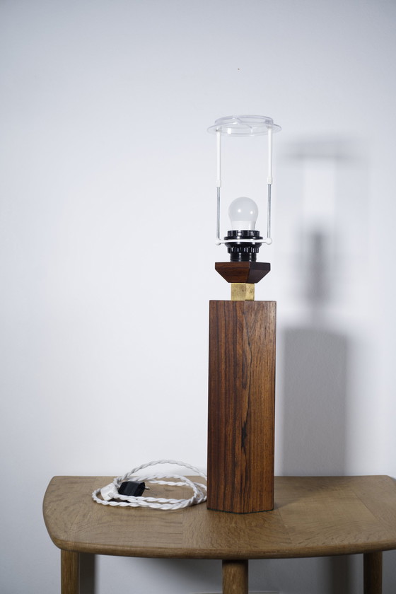 Image 1 of Dänische Vintage Tischlampe aus Palisander