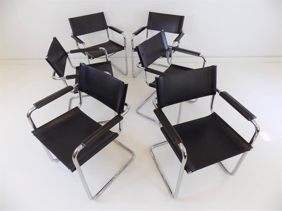 Image 1 of 6x Matteo Grassi von Mart Stam eetkamerstoel