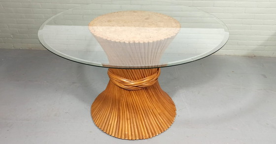 Image 1 of Vintage McGuire Esstisch, rund