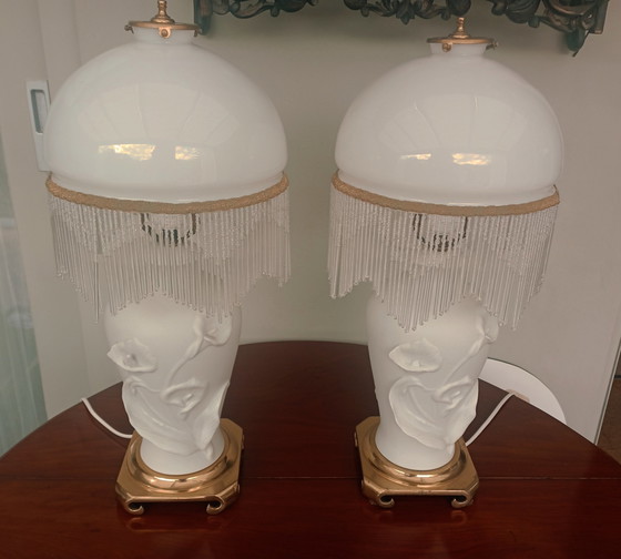 Image 1 of 2x Hollywood Regency Tischlampen, Set