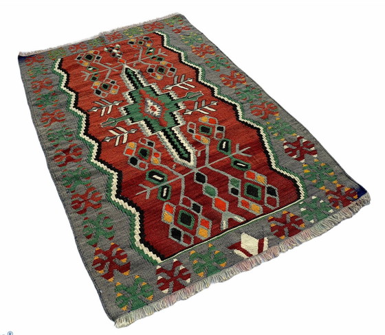 Image 1 of Türkischer Vintage Eschme-Kelim-Teppich