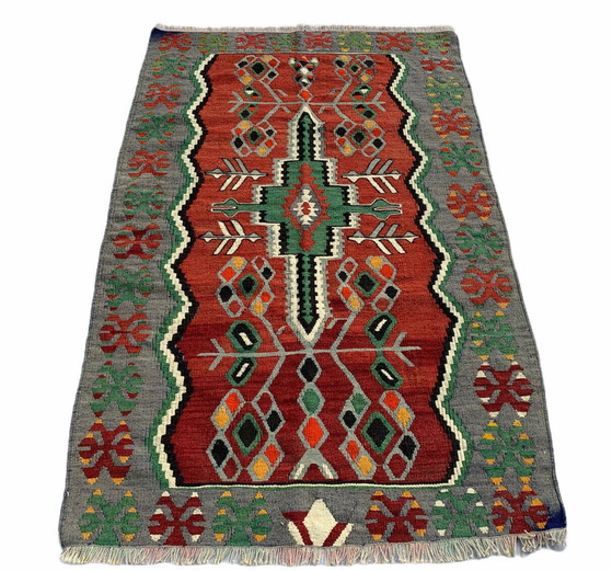 Image 1 of Türkischer Vintage Eschme-Kelim-Teppich