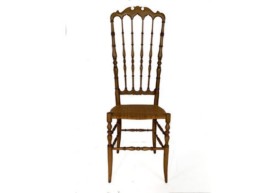 Image 1 of Chiavari Mid Century Gaetone Stuhl in Nussbaum
