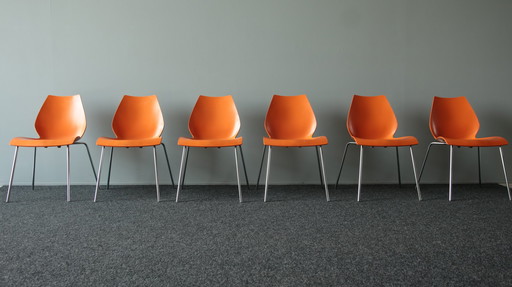 6x Kartell Maui Stühle von Vico Magistretti