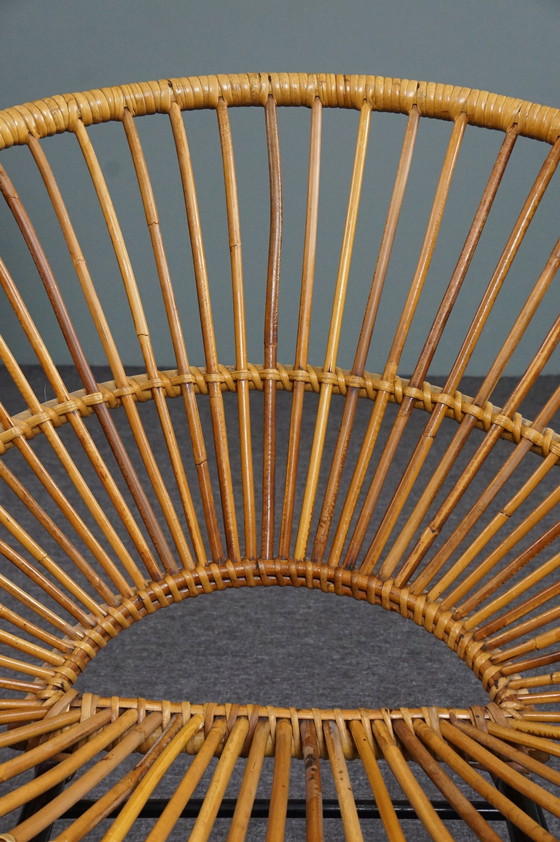 Image 1 of Rattanstuhl niederländisches Design 1950er Jahre, handgefertigt