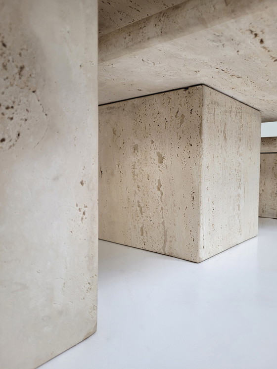 Image 1 of 3x Satztische aus Travertin