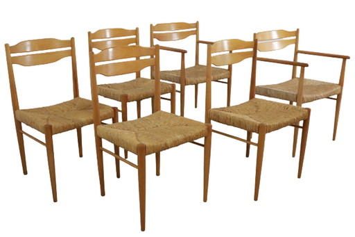 6x Vintage Esszimmerstühle