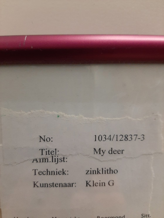 Image 1 of G. Klein Lithographie