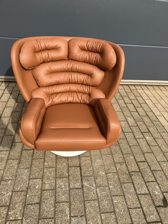 Image 1 of Joe Colombo Elda Stuhl Cognac/ Weiß