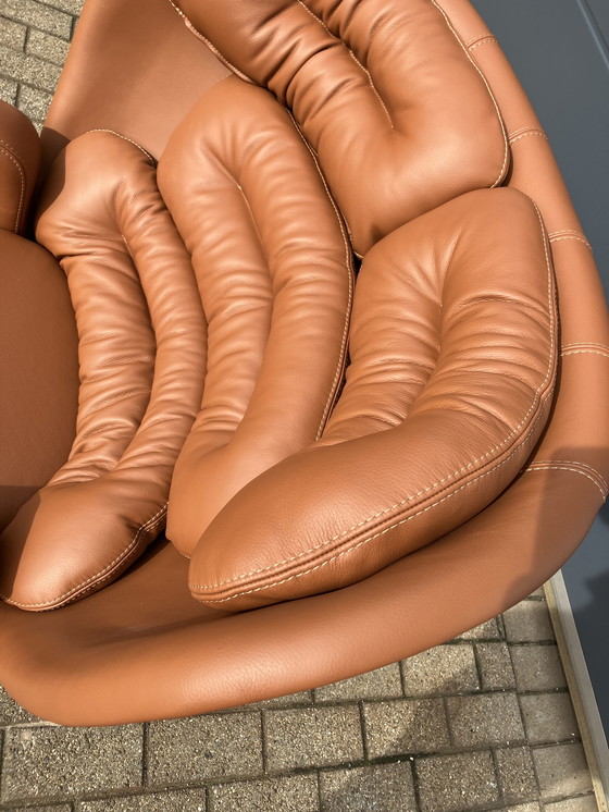 Image 1 of Joe Colombo Elda Stuhl Cognac/ Weiß