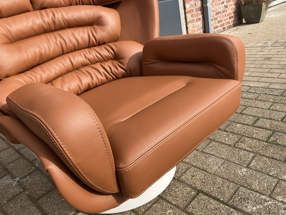 Image 1 of Joe Colombo Elda Stuhl Cognac/ Weiß