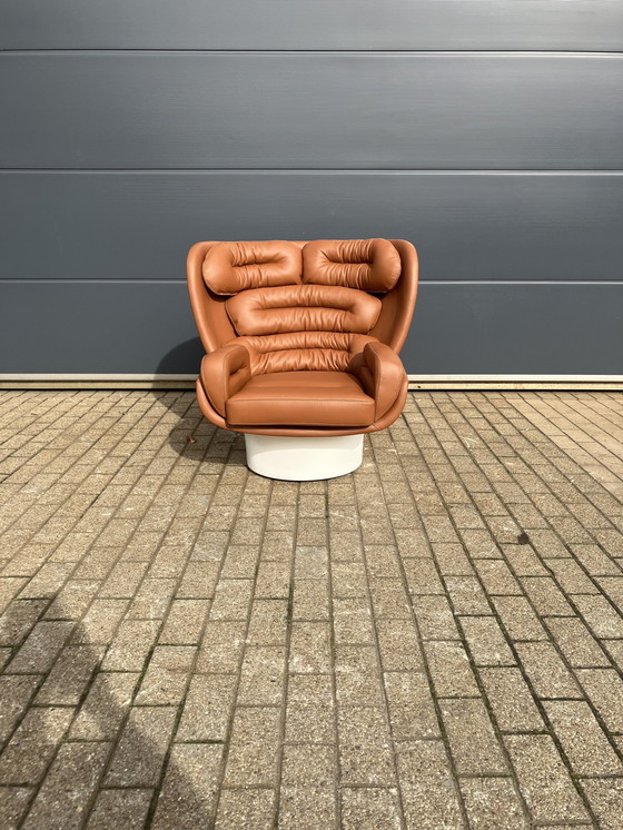 Image 1 of Joe Colombo Elda Stuhl Cognac/ Weiß