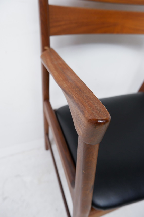 Image 1 of Dänischer Bürostuhl aus Teakholz, 1960er Jahre