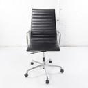 Vitra EA119 Bürostuhl Leder / Aluminium gebürstet