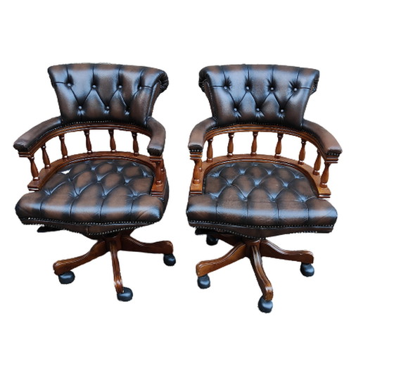 Image 1 of 2 Captains Chesterfield Wirbel braun makellos