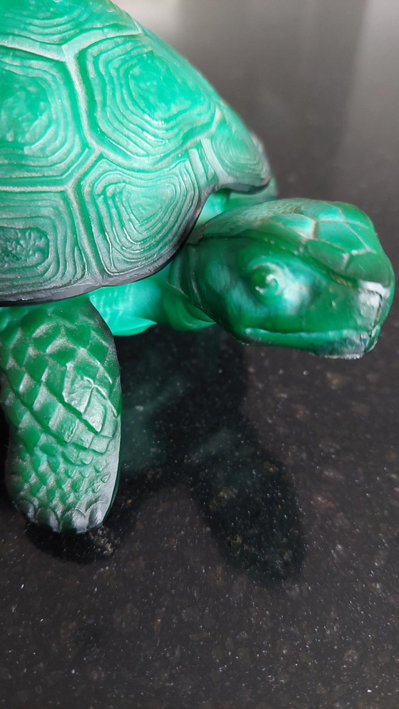 Image 1 of Bohemian Schlevogt, Petrucci Schildkrötenschale aus Malachitglas