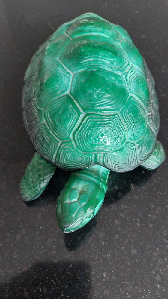 Image 1 of Bohemian Schlevogt, Petrucci Schildkrötenschale aus Malachitglas