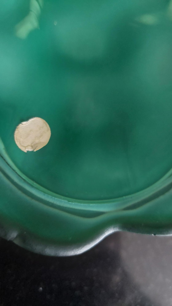 Image 1 of Bohemian Schlevogt, Petrucci Schildkrötenschale aus Malachitglas