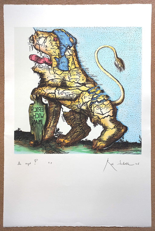 Rob Scholte - De Angst, Siebdruck (groß!)