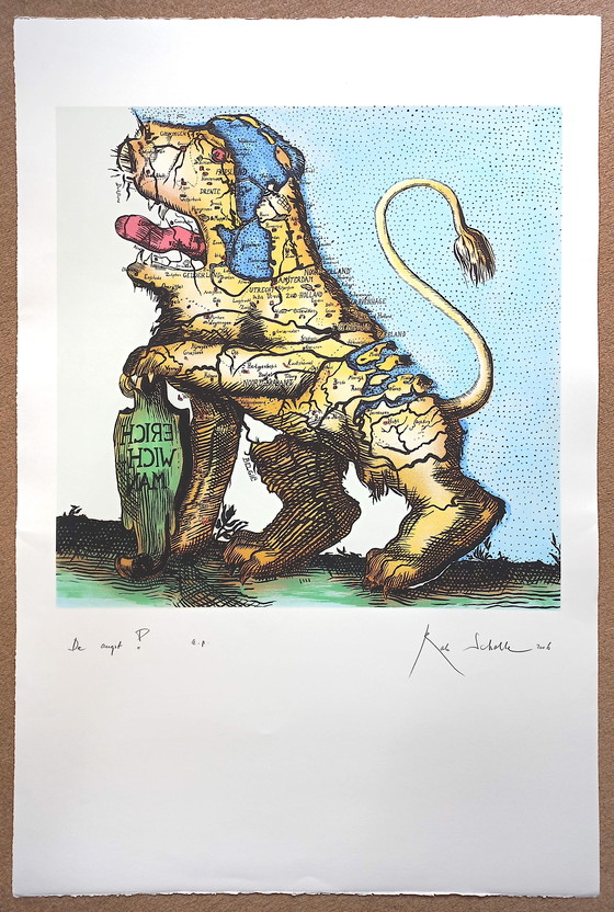 Image 1 of Rob Scholte - De Angst, Siebdruck (groß!)