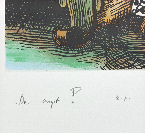 Image 1 of Rob Scholte - De Angst, Siebdruck (groß!)