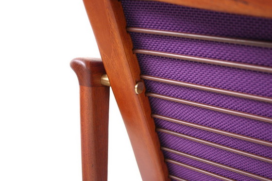 Image 1 of 2x Ib Kofod-Larsen for Selig, Mid Century Danish Teak Lounge Chair / Sessel, new cushions, new cover