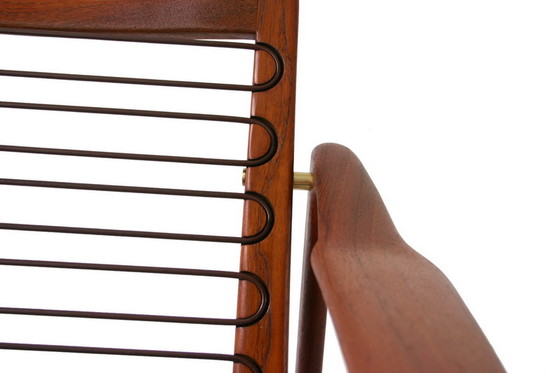 Image 1 of 2x Ib Kofod-Larsen for Selig, Mid Century Danish Teak Lounge Chair / Sessel, new cushions, new cover