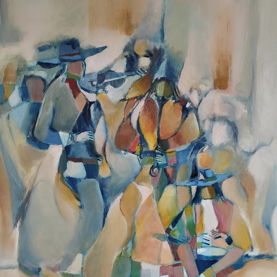 Image 1 of DIC Zandbergen Originalgemälde Die Straßenmusikanten Barcelona
