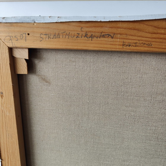 Image 1 of DIC Zandbergen Originalgemälde Die Straßenmusikanten Barcelona